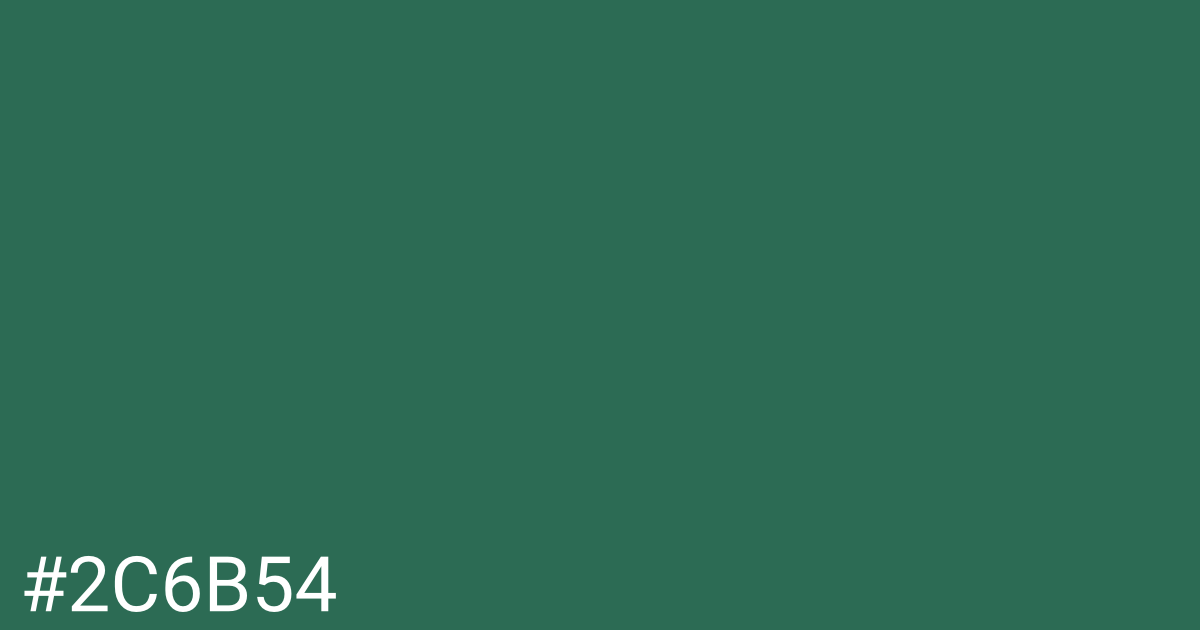 Hex color #2c6b54 graphic