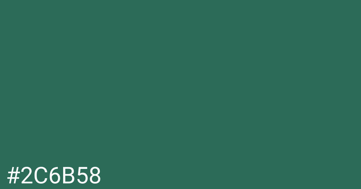 Hex color #2c6b58 graphic