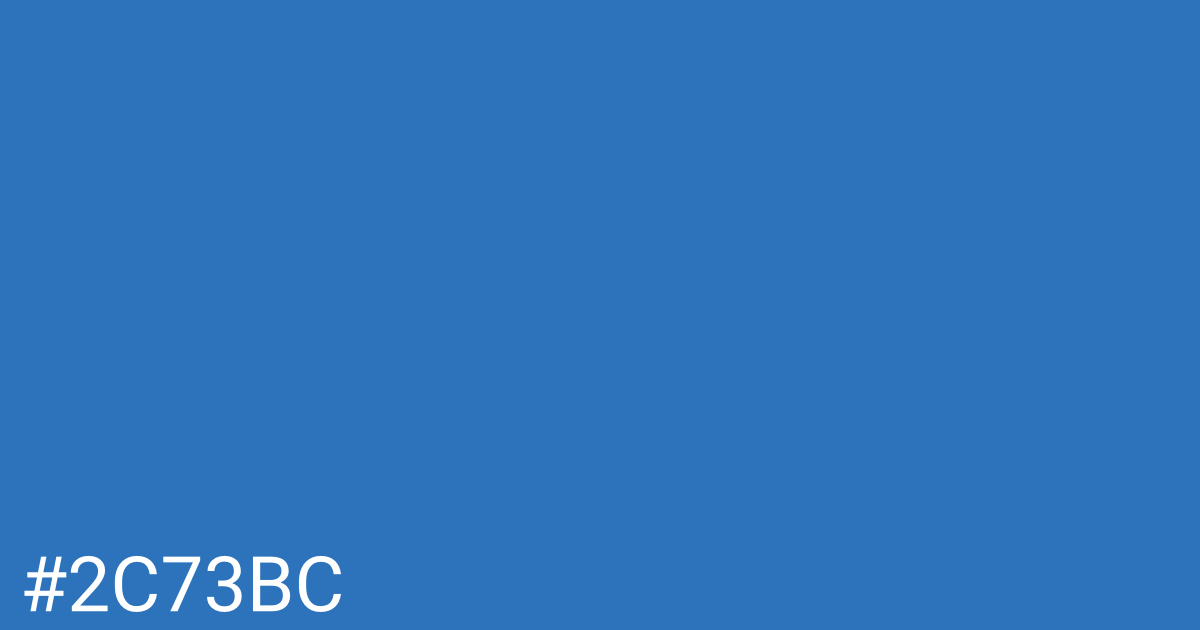 Hex color #2c73bc graphic