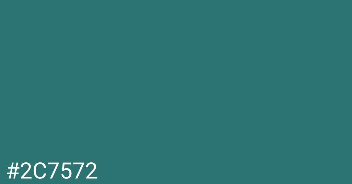 Hex color #2c7572 graphic