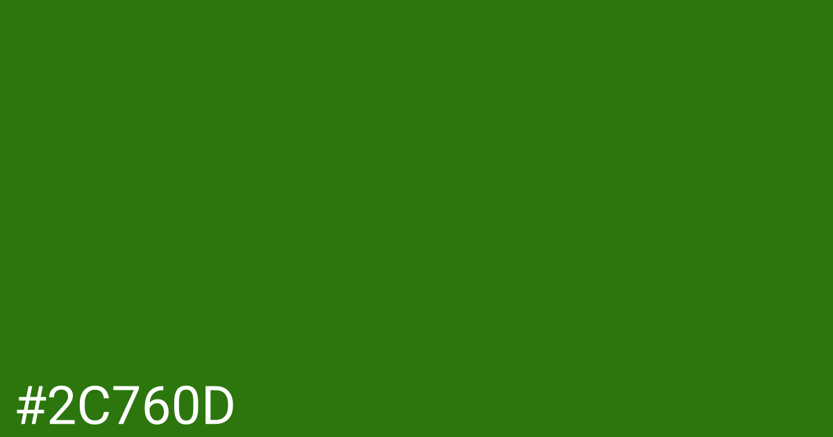 Hex color #2c760d graphic