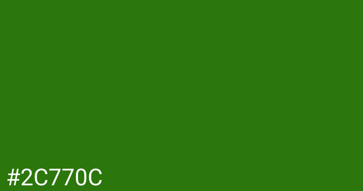 Hex color #2c770c graphic