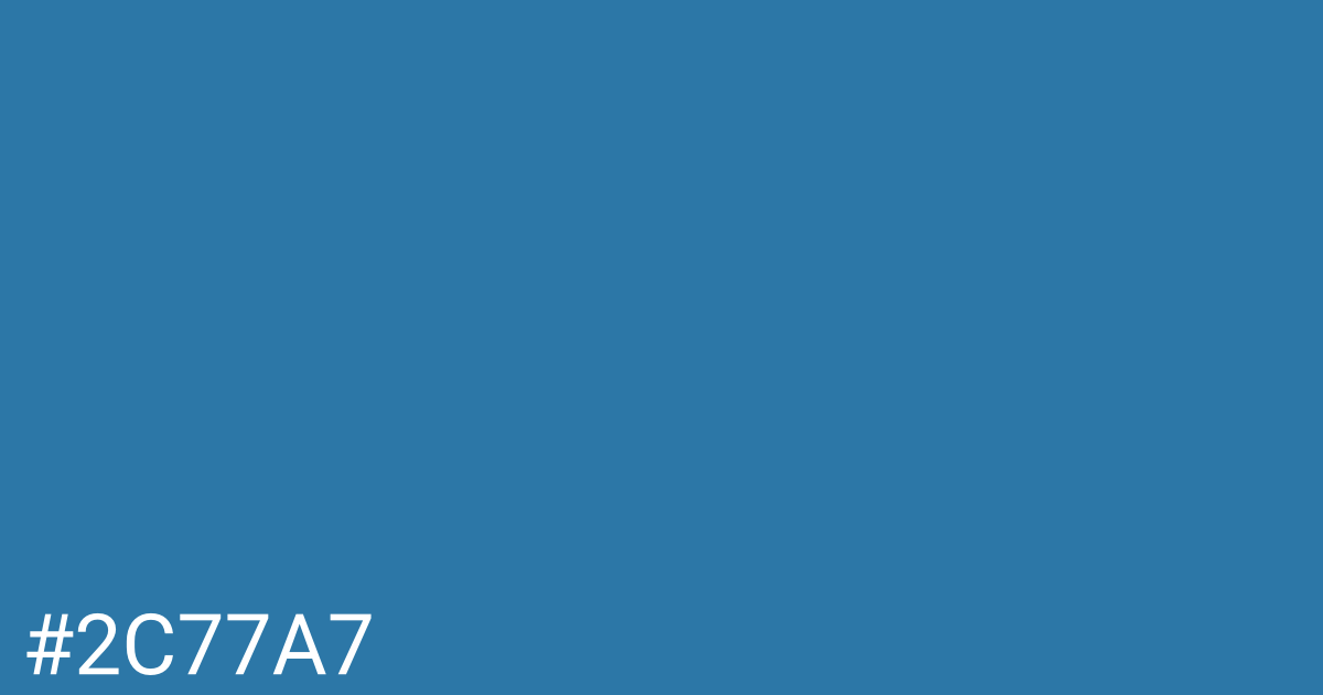 Hex color #2c77a7 graphic