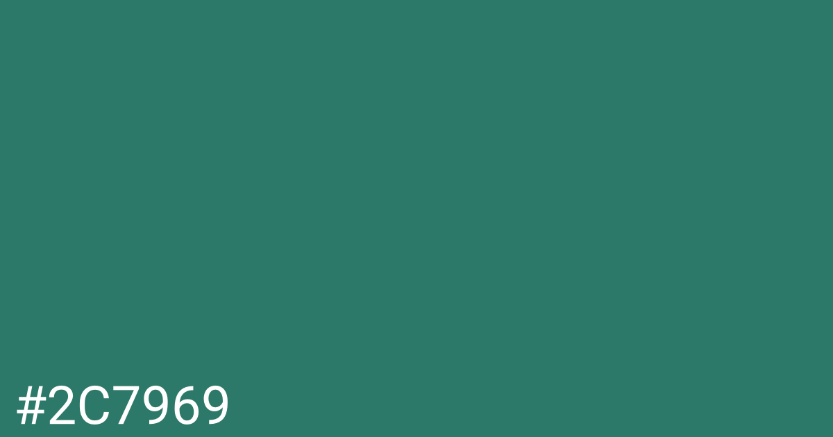 Hex color #2c7969 graphic