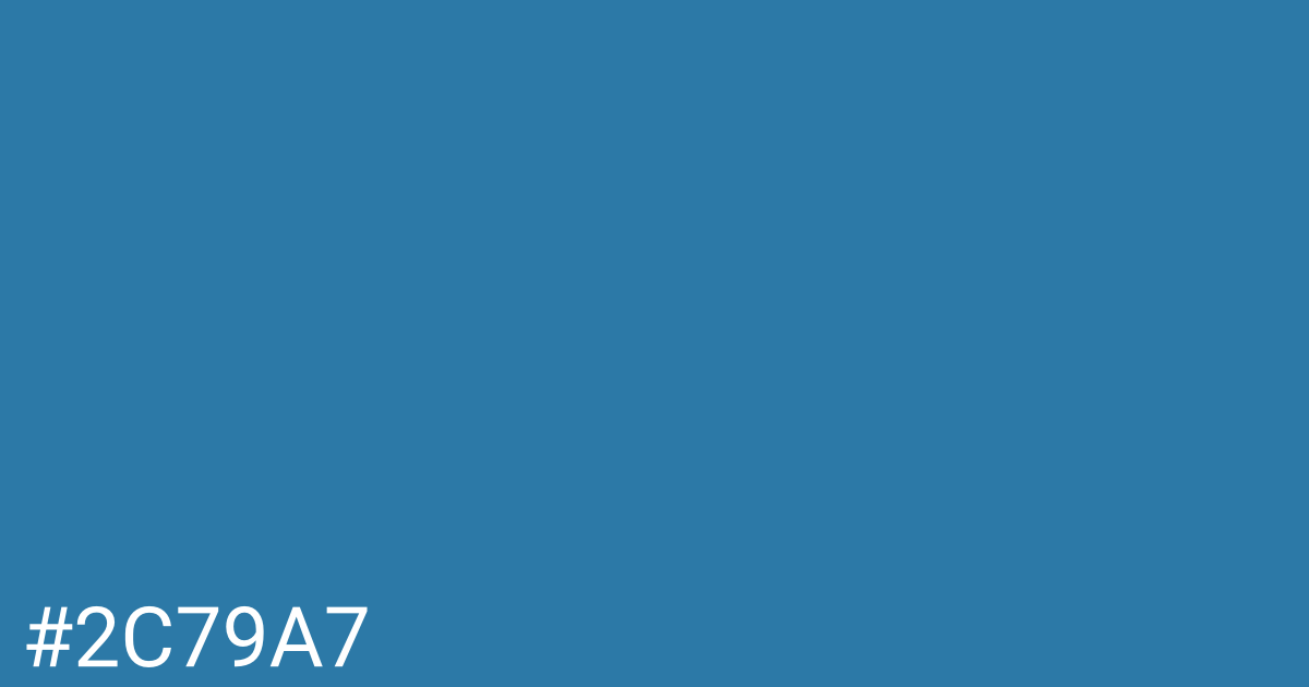 Hex color #2c79a7 graphic