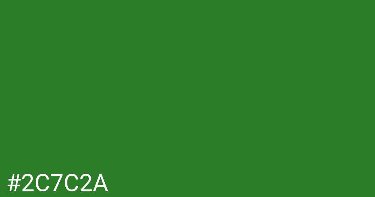 Hex color #2c7c2a graphic