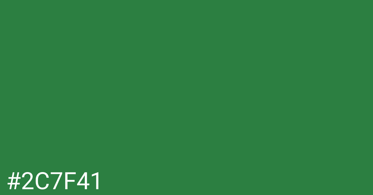 Hex color #2c7f41 graphic