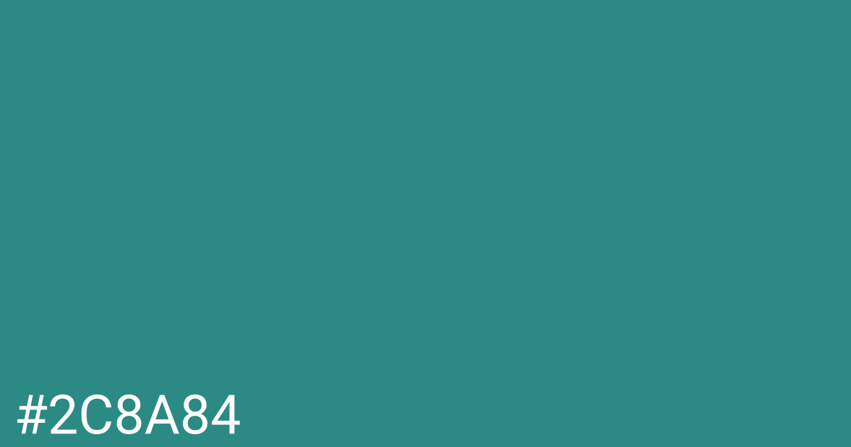 Hex color #2c8a84 graphic