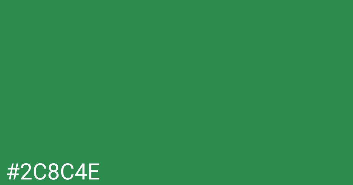 Hex color #2c8c4e graphic
