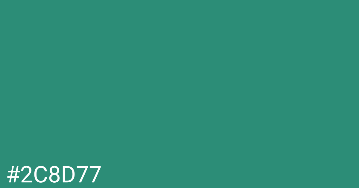 Hex color #2c8d77 graphic