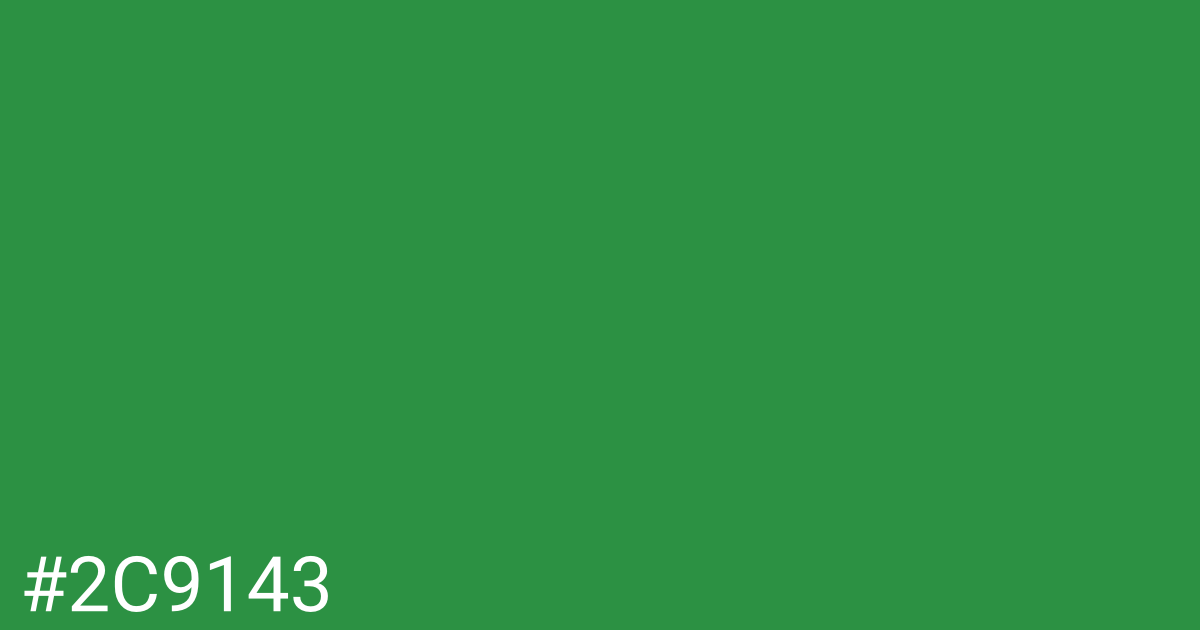 Hex color #2c9143 graphic