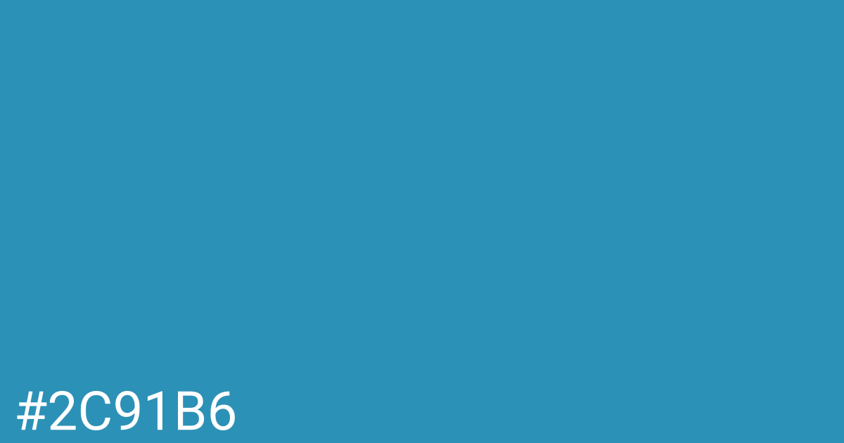 Hex color #2c91b6 graphic