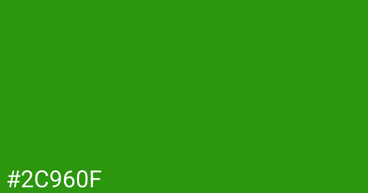 Hex color #2c960f graphic