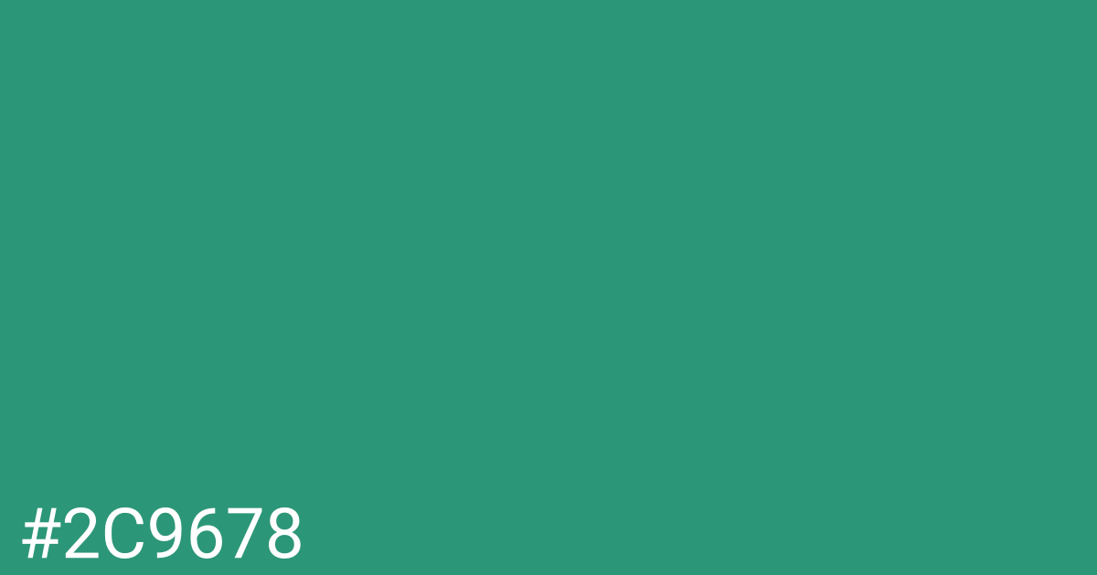 Hex color #2c9678 graphic