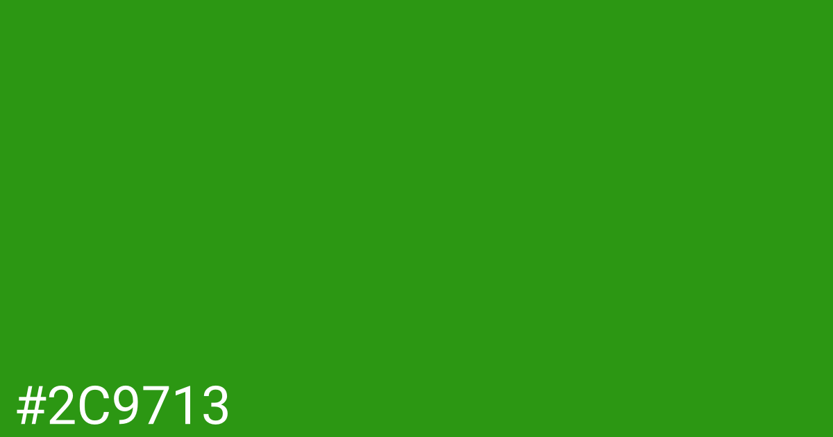 Hex color #2c9713 graphic