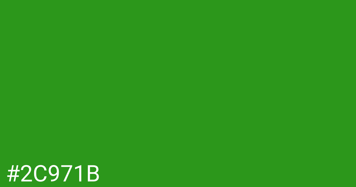 Hex color #2c971b graphic