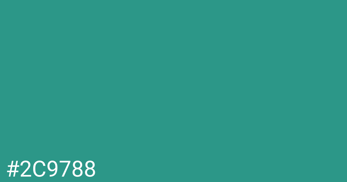 Hex color #2c9788 graphic