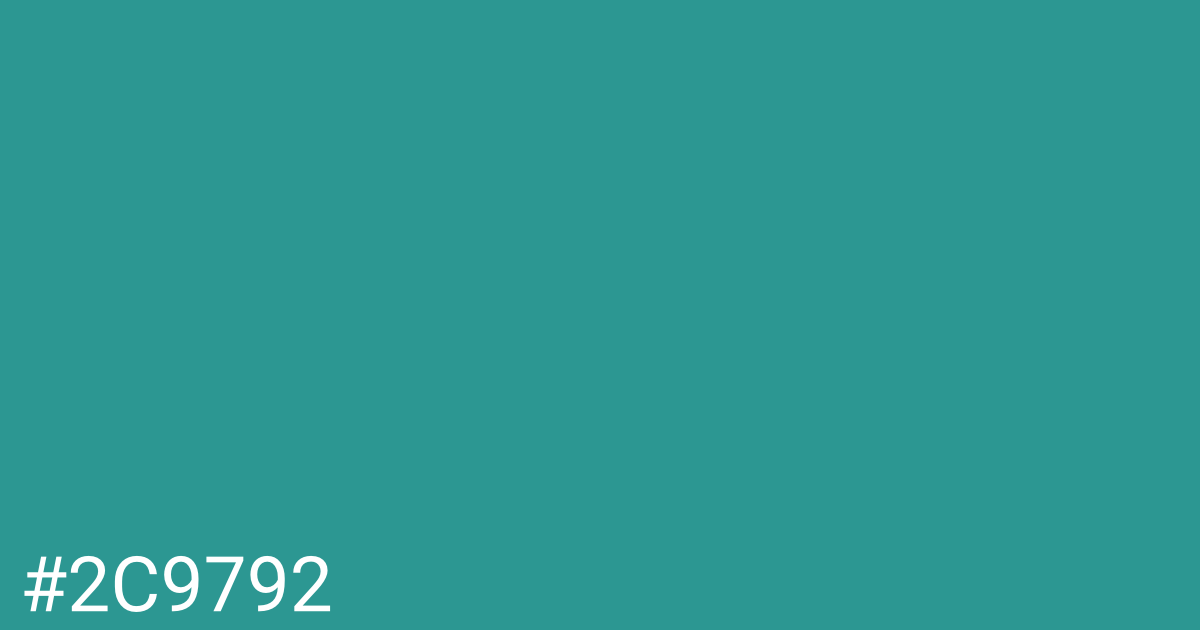 Hex color #2c9792 graphic