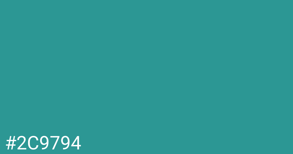 Hex color #2c9794 graphic