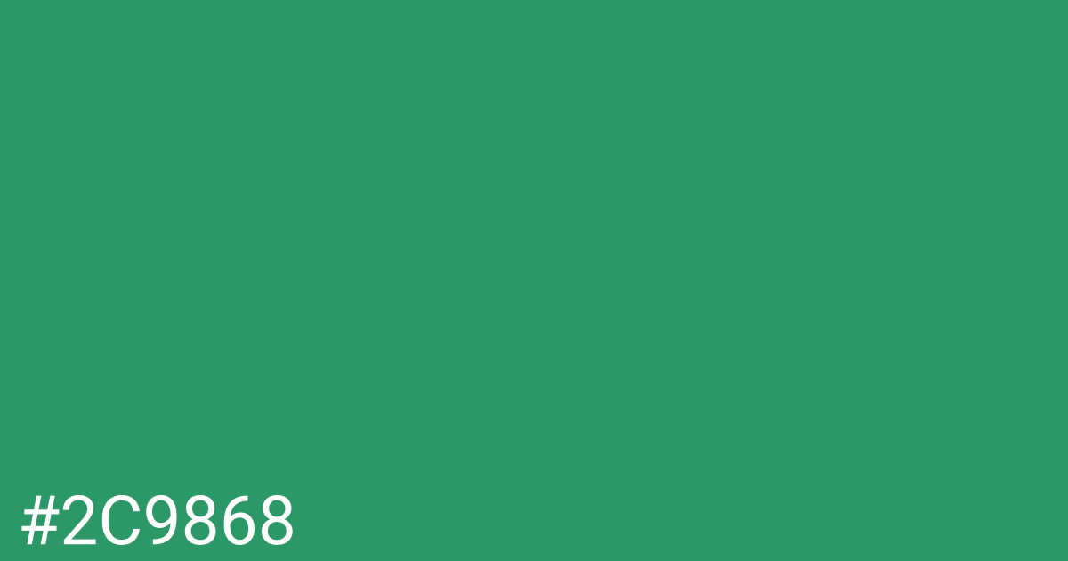 Hex color #2c9868 graphic