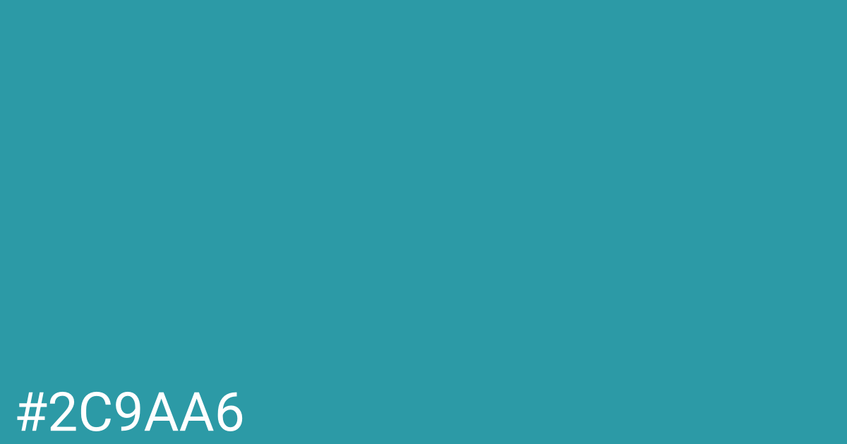 Hex color #2c9aa6 graphic