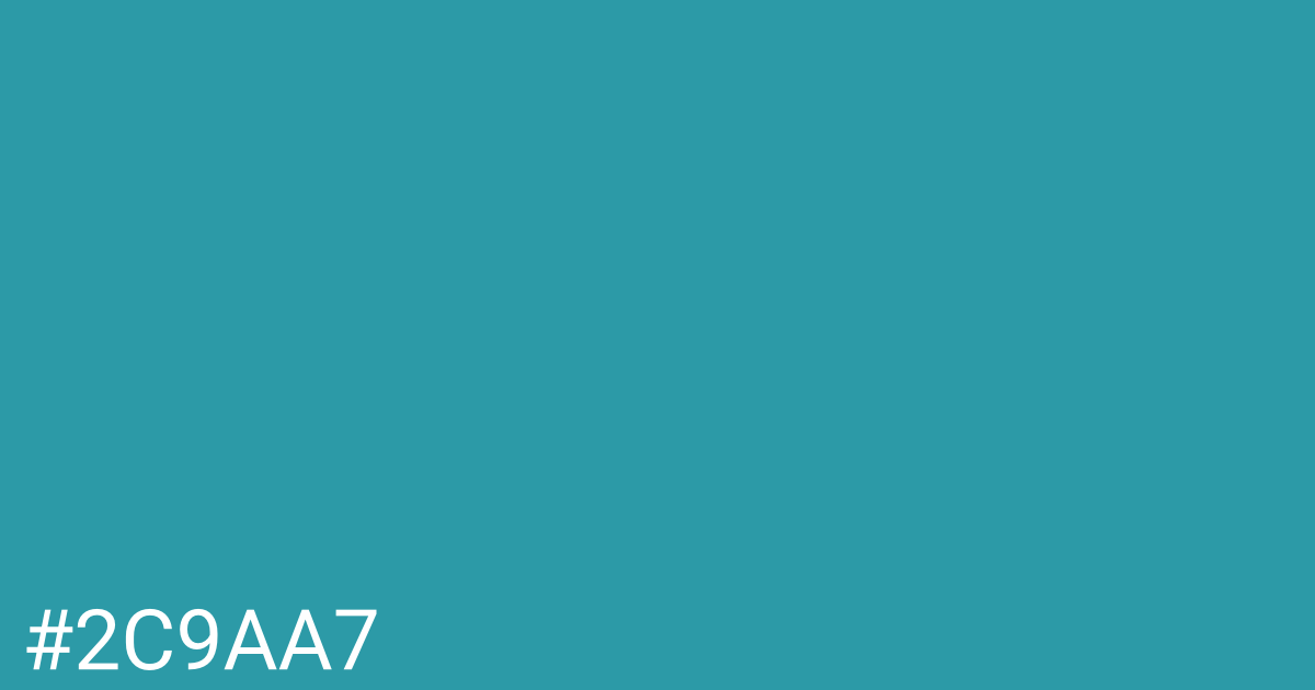 Hex color #2c9aa7 graphic