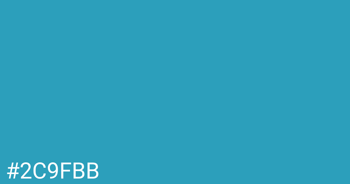 Hex color #2c9fbb graphic
