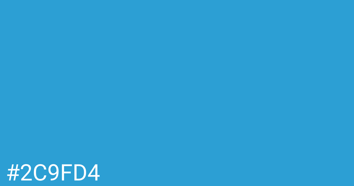 Hex color #2c9fd4 graphic