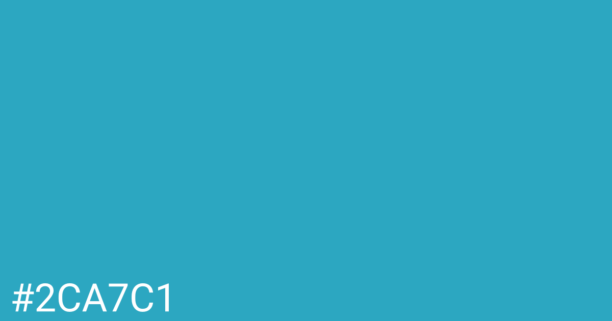 Hex color #2ca7c1 graphic