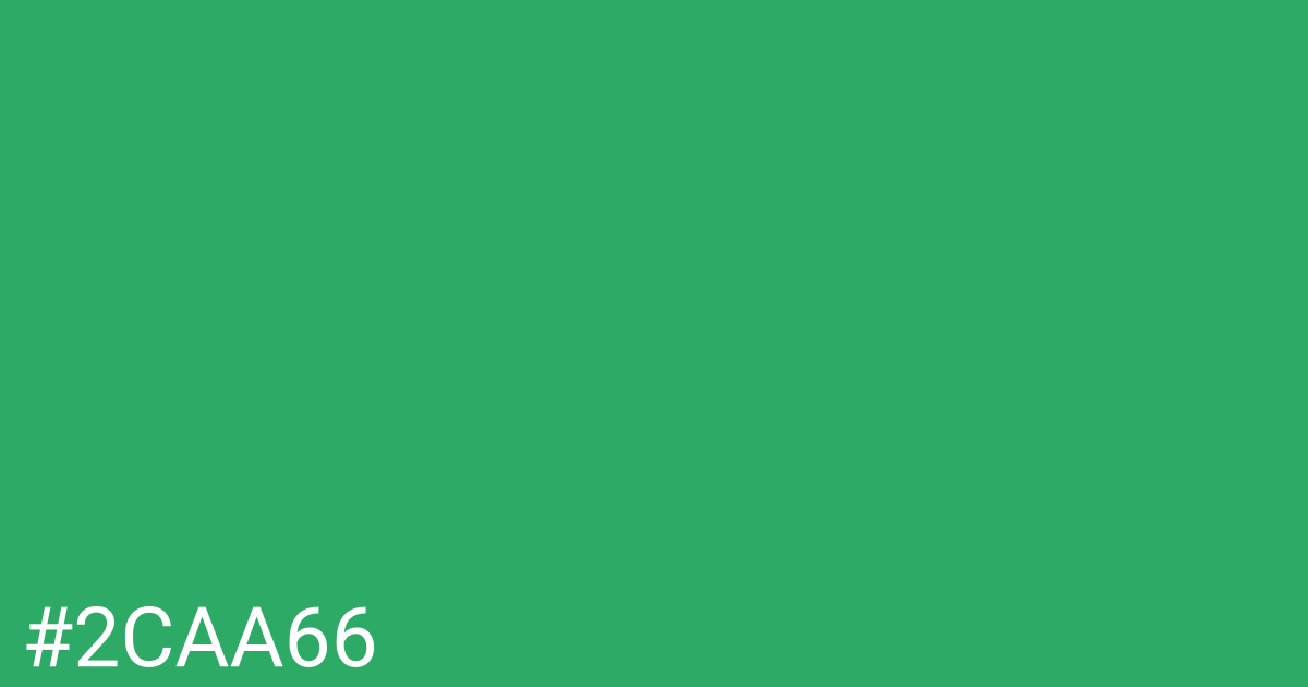Hex color #2caa66 graphic