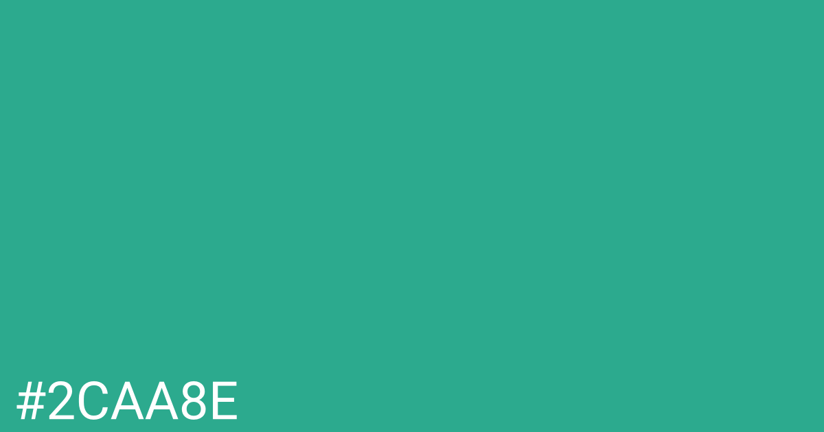 Hex color #2caa8e graphic
