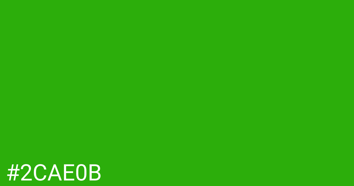 Hex color #2cae0b graphic