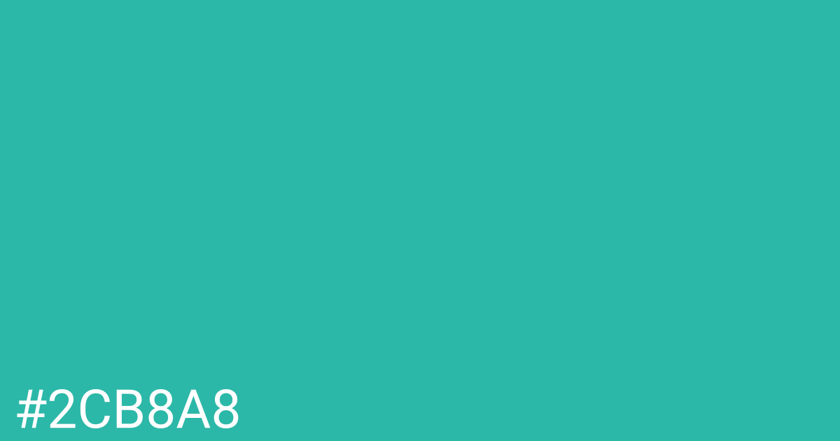 Hex color #2cb8a8 graphic