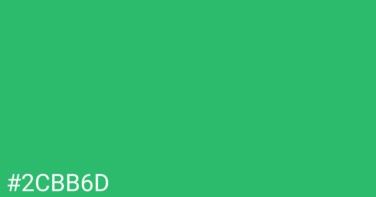 Hex color #2cbb6d graphic