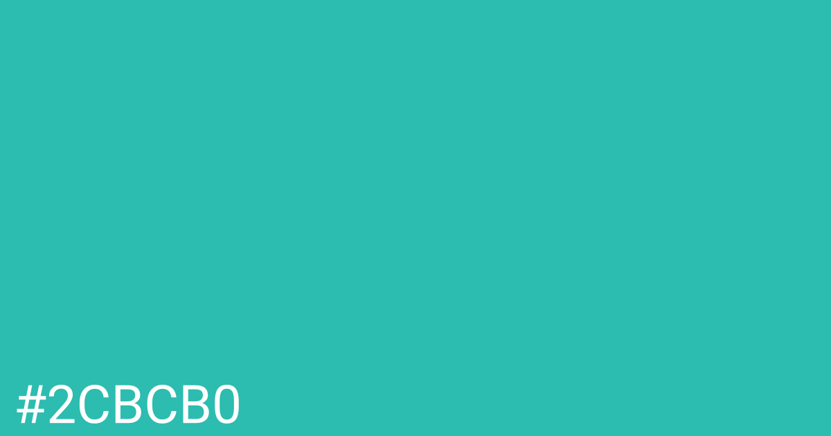 Hex color #2cbcb0 graphic
