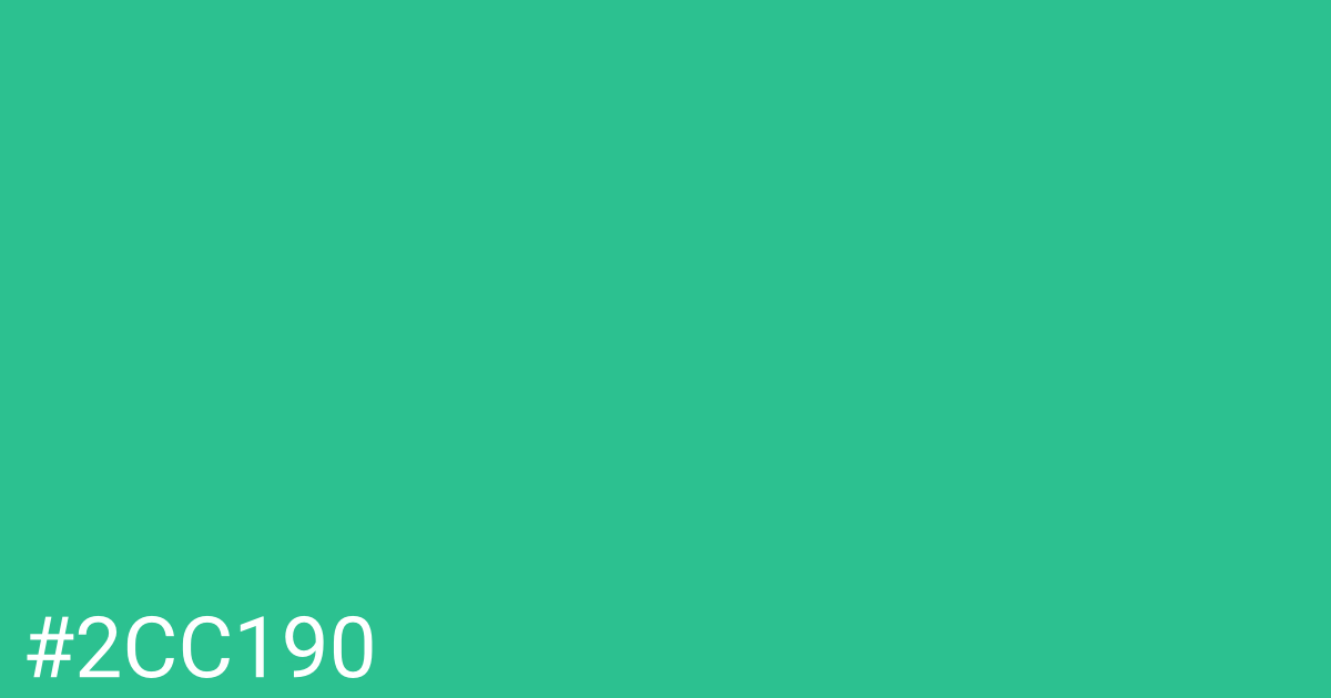 Hex color #2cc190 graphic