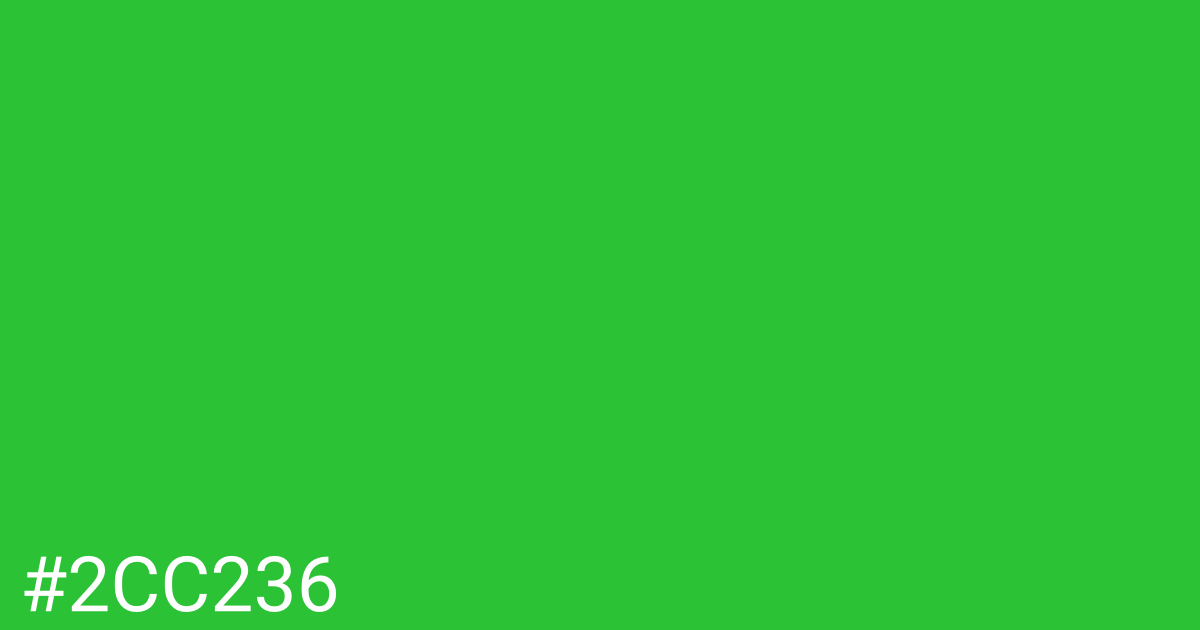 Hex color #2cc236 graphic