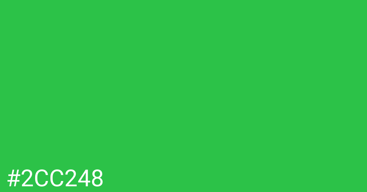 Hex color #2cc248 graphic