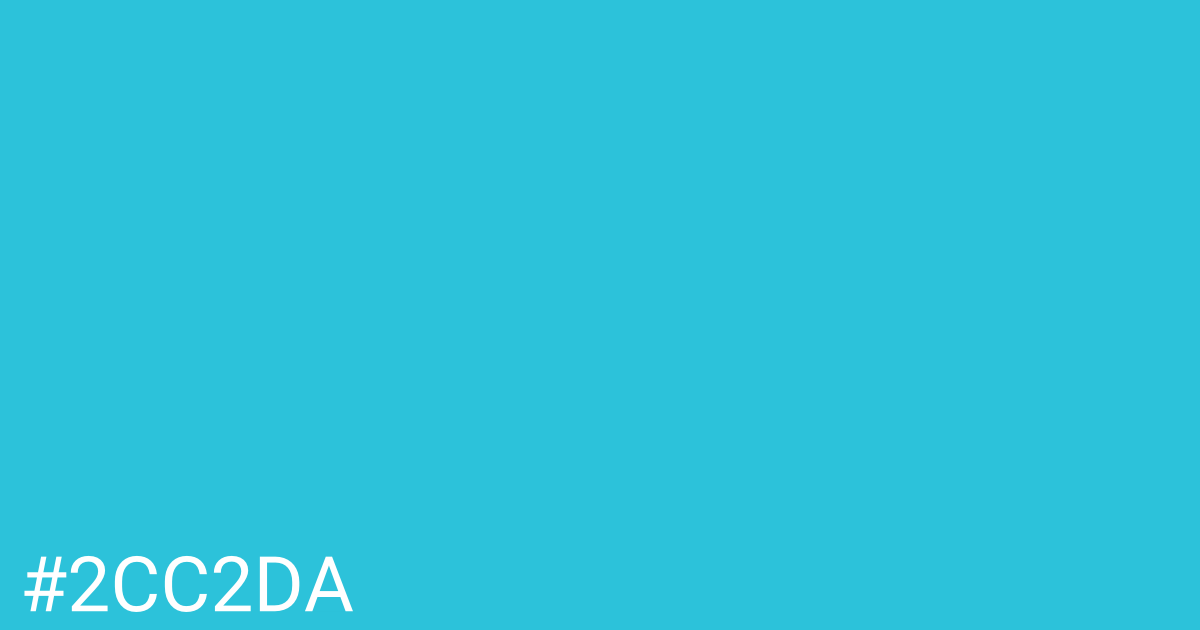 Hex color #2cc2da graphic