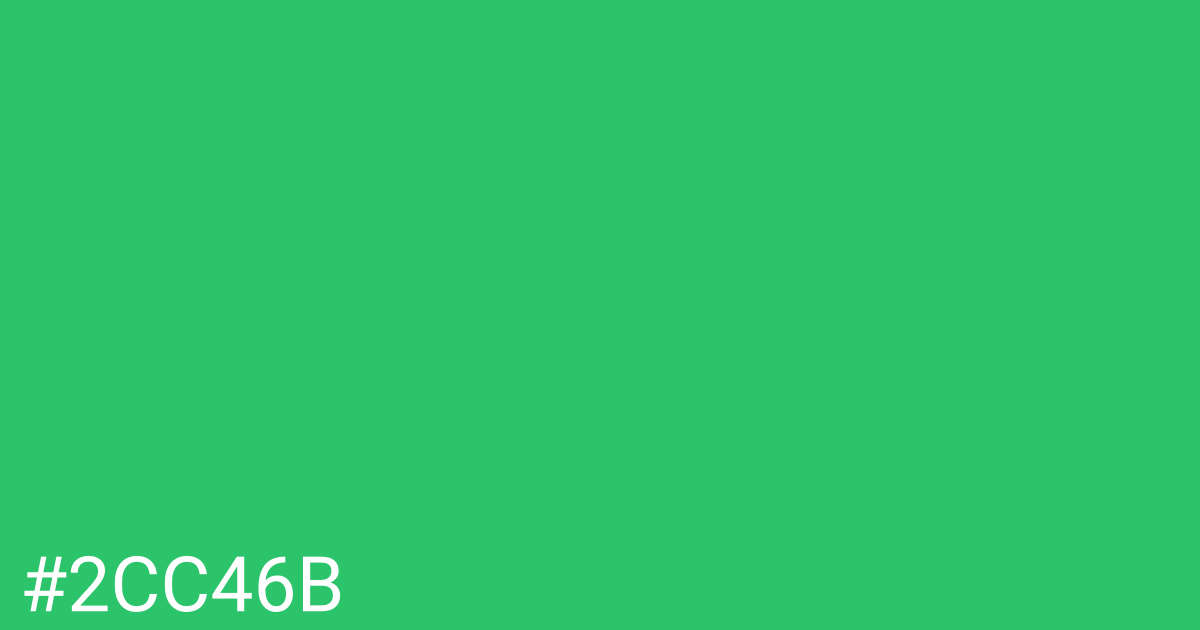Hex color #2cc46b graphic