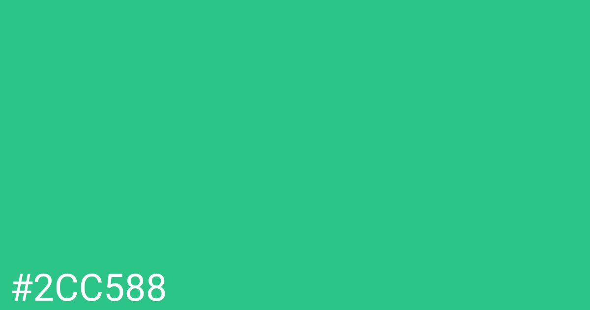 Hex color #2cc588 graphic