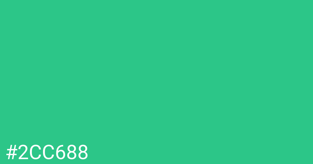 Hex color #2cc688 graphic