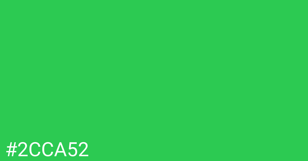 Hex color #2cca52 graphic