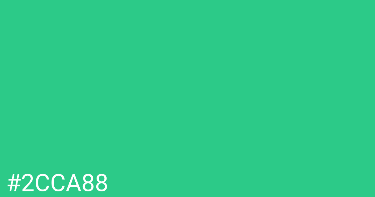 Hex color #2cca88 graphic