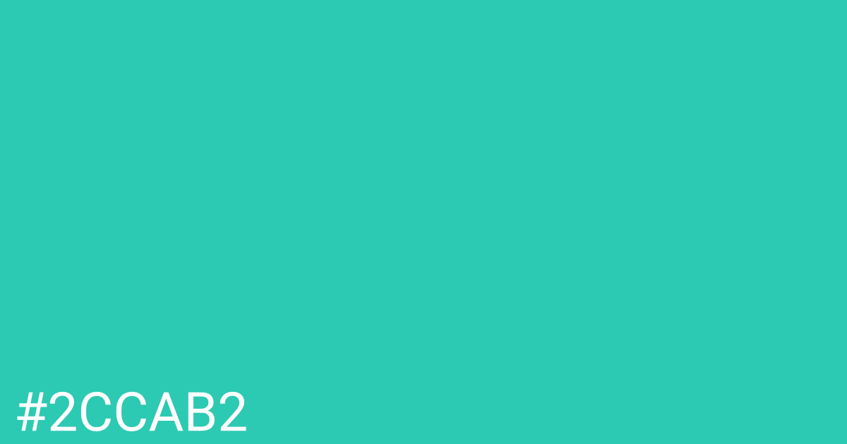 Hex color #2ccab2 graphic