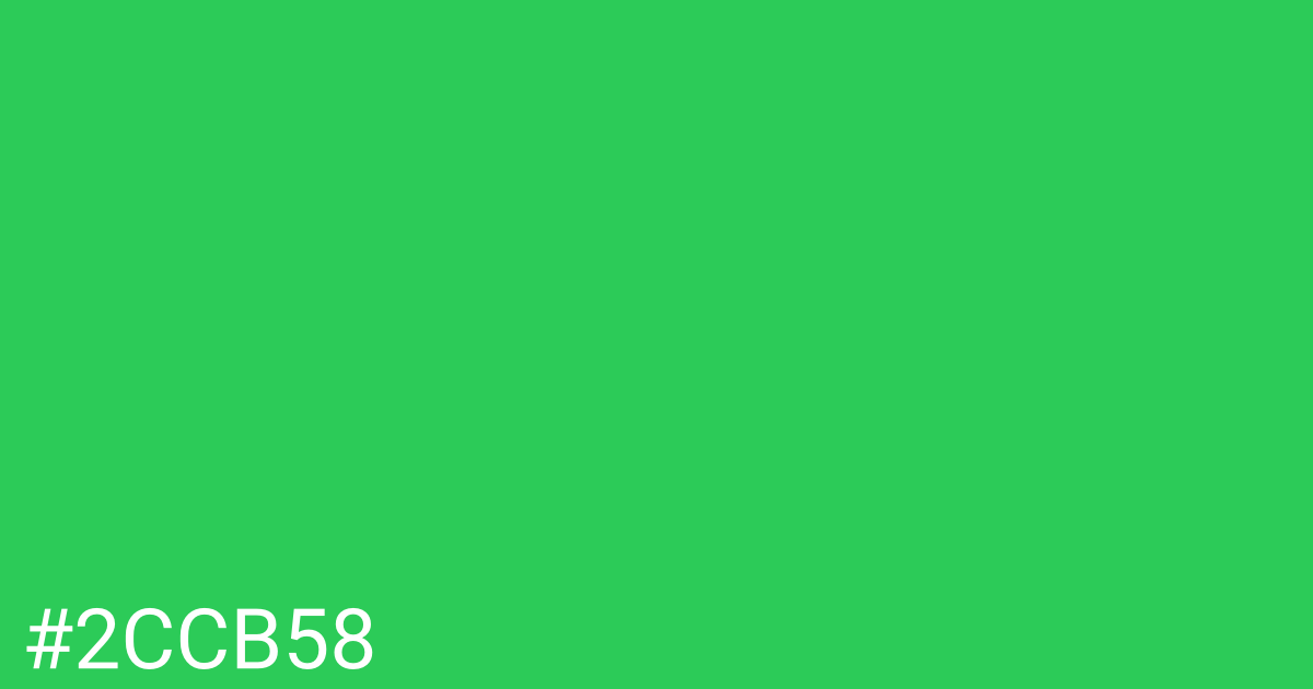 Hex color #2ccb58 graphic