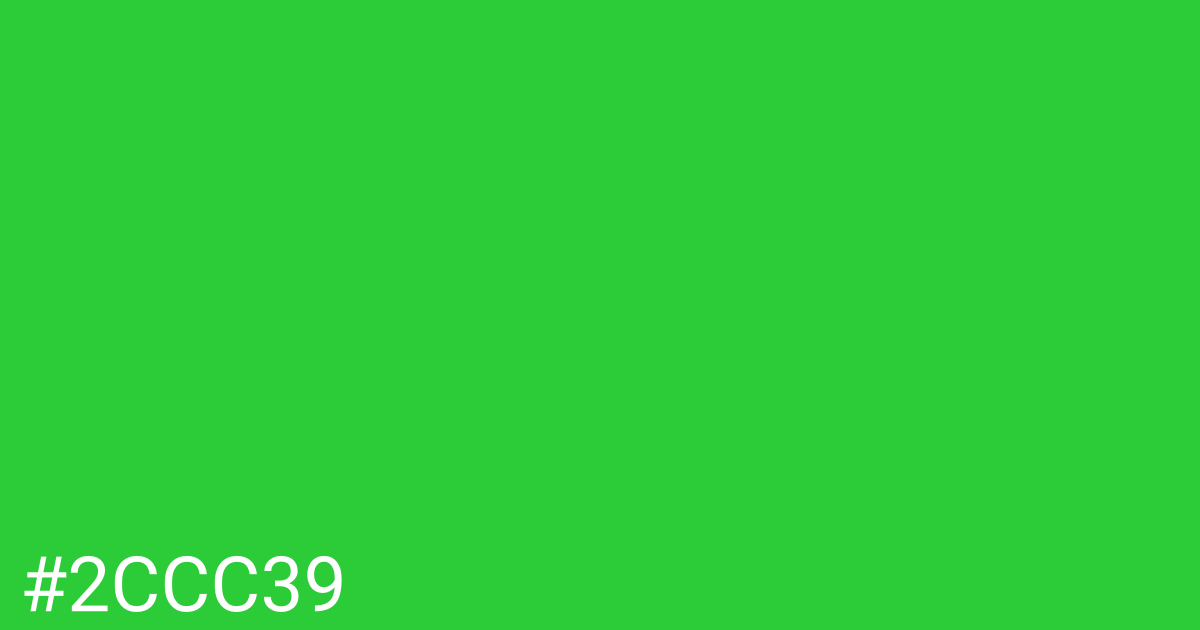 Hex color #2ccc39 graphic