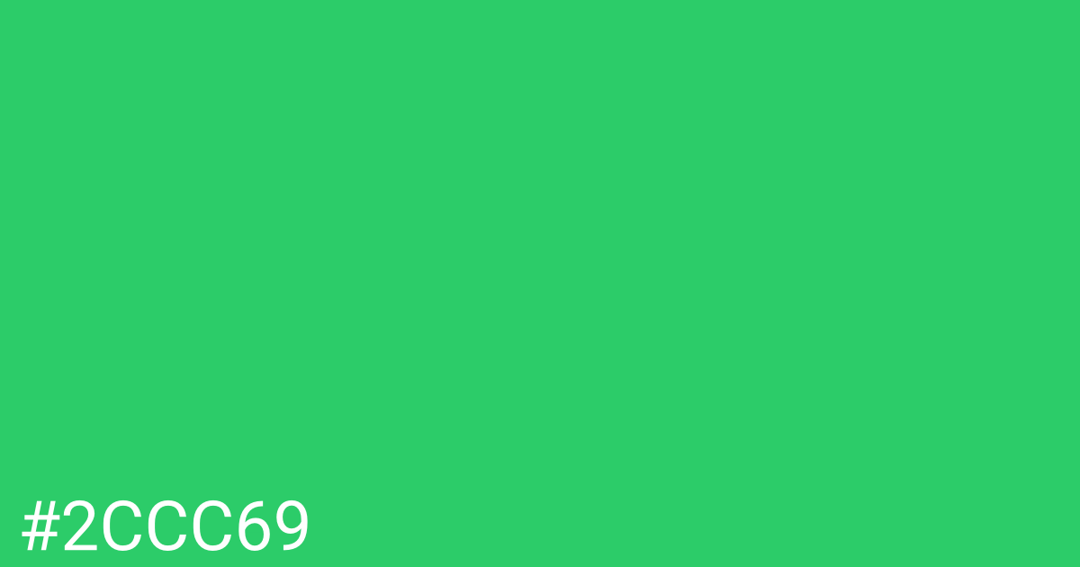 Hex color #2ccc69 graphic