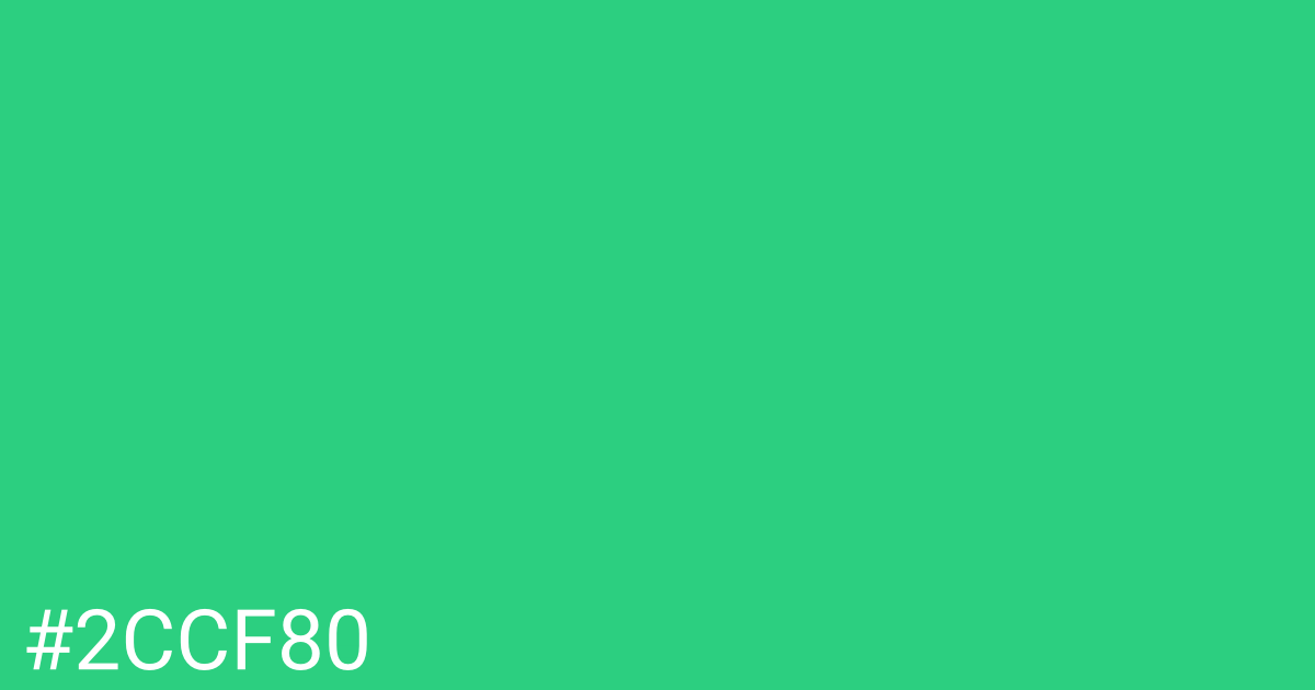 Hex color #2ccf80 graphic