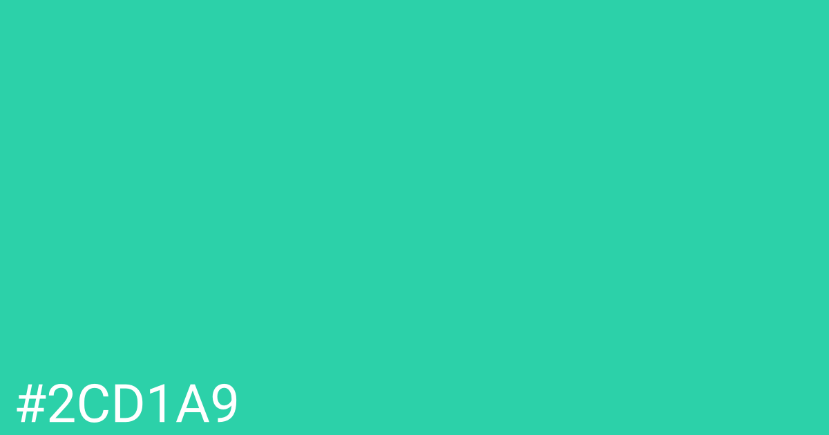 Hex color #2cd1a9 graphic